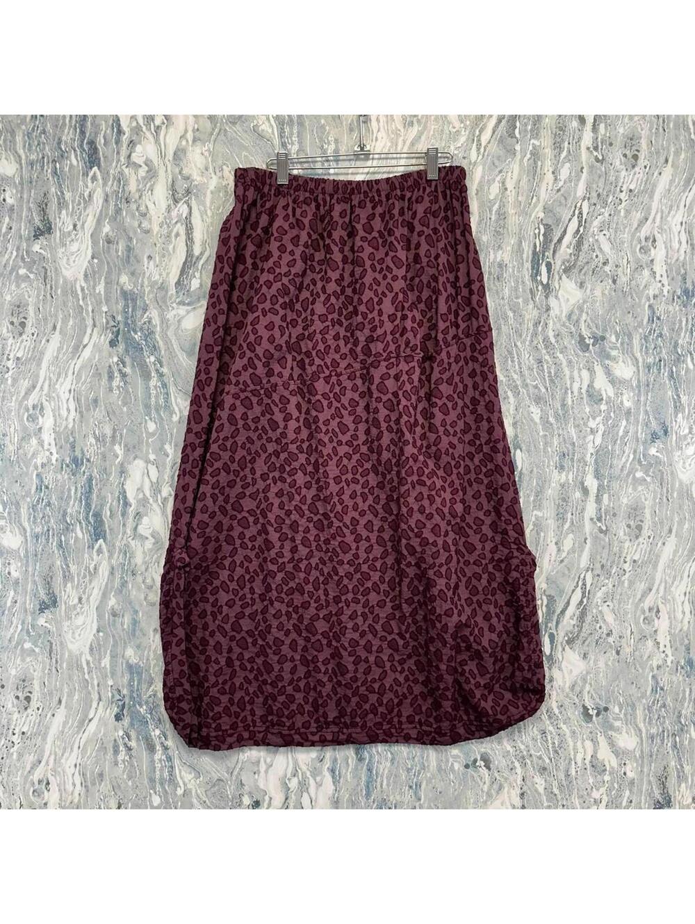Bodil Boho Wine Patterned Women's Maxiskirt (L)